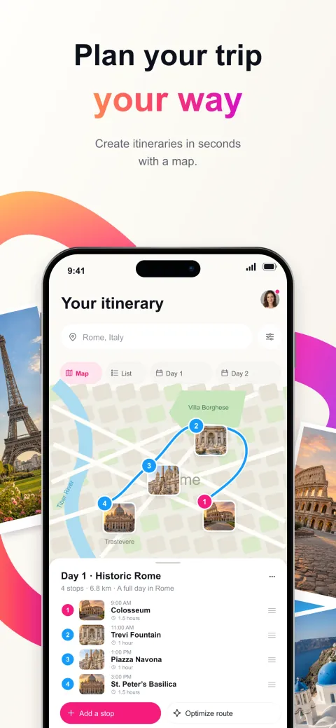 Pictoura App Store screenshots